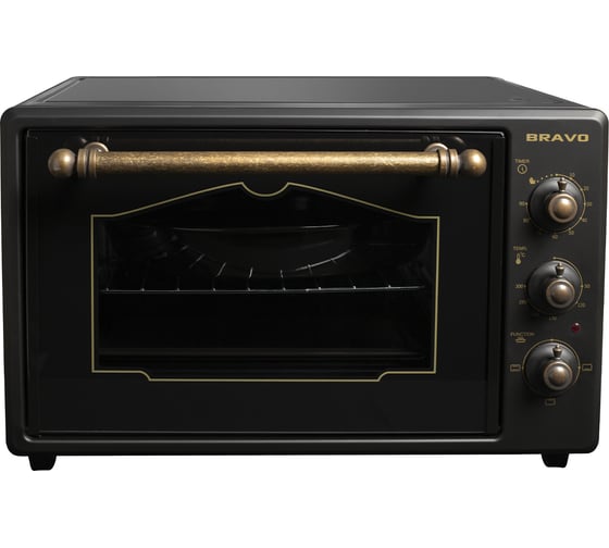 Электрическая печь BRAVO fo-38blr 38 литров, черная, рустик УТ000014812 1