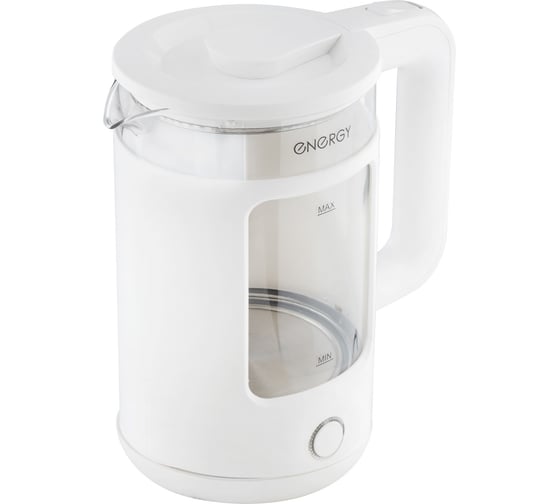 Чайник ENERGY e-256 1.5 л, стекло, белый 164151
