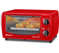 Электрическая духовка Sakura SA-7018R 10 л, 1000 Вт, таймер, автоматическая выдвижная решетка РТ-00060166