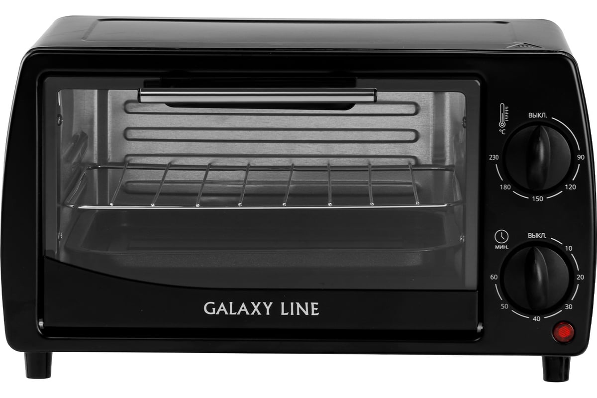 Мини-печь Galaxy Line gl 2626 черный 1000 вт, объем 10 л 7022026262 -  выгодная цена, отзывы, характеристики, фото - купить в Москве и РФ