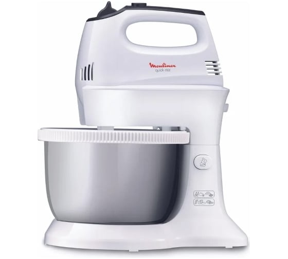 Планетарный миксер MOULINEX 300 Вт белый HM3121B1