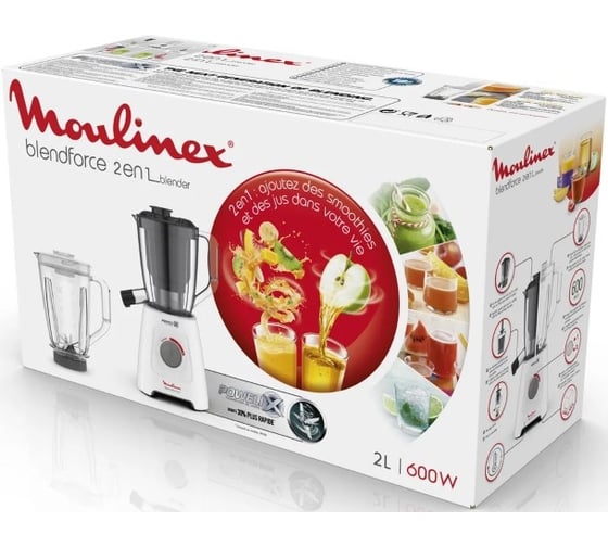 Стационарный блендер MOULINEX Blendforce 600 Вт белый LM42Q110