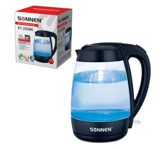 Чайник SONNEN KT-200BK, 451709