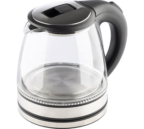 Чайник Homestar hs-1052 1.2 л, стекло, пластик, черный 106462