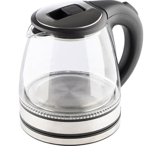 Чайник Homestar hs-1052 1.2 л, стекло, пластик, черный 106462 1