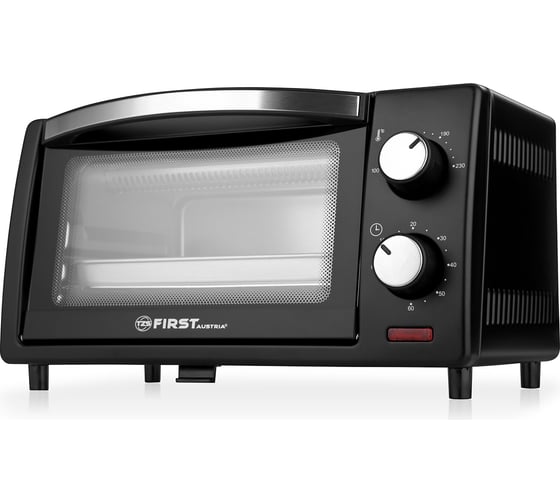 Тостер-печь FIRST Black 5041-2 объем 10 л, мощность 800 Вт, кварцевый нагревательный элемент FA-5041-2 1