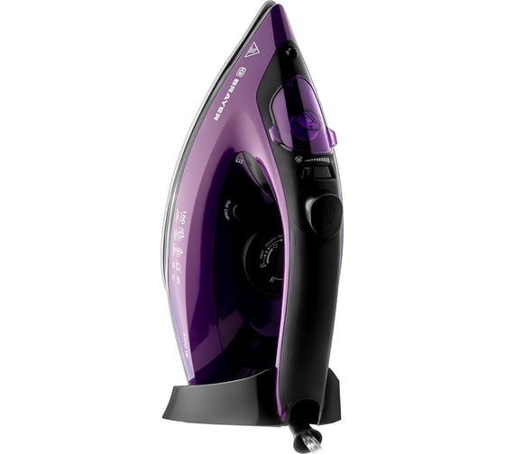 Утюг BRAYER 4012BR 3100 Вт, керамическое покрытие подошвы, пар 160 г/мин, антикапля, функция разбрызгивания, 265 мл, вертикальное отпаривание BR4012