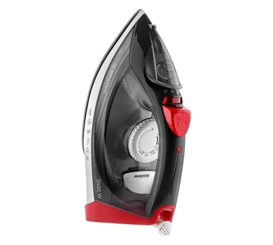Утюг BRAYER 4012BR 2400 Вт, керамическое покрытие подошвы, пар 140 г/мин, антикапля, функция разбрызгивания, 330 мл, вертикальное отпаривание BR4011
