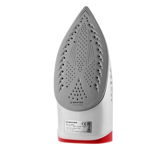 Утюг BRAYER 4012BR 2400 Вт, керамическое покрытие подошвы, пар 140 г/мин, антикапля, функция разбрызгивания, 330 мл, вертикальное отпаривание BR4011