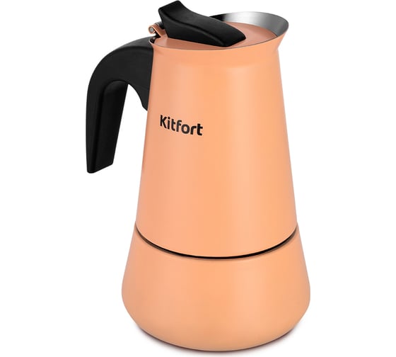 Гейзерная кофеварка KITFORT персиковый КТ-7148-2