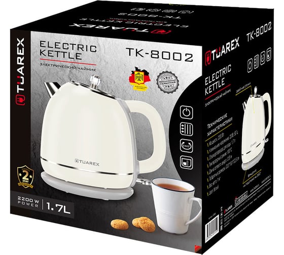Электрический чайник TUAREX TK-8002, белый 90454