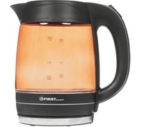 Чайник FIRST 5405-3-OR 2200 Вт, 1.8 л, корпус из цветного, экологического, стекла FA-5405-3-OR