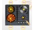 Газовая варочная поверхность SImfer газ-контроль, wok конфорка, чугунные решетки, серое стекло H60H41G570 4