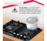 Газовая варочная поверхность SImfer газ-контроль, wok конфорка, чугунные решетки, серое стекло H60H41G570 6