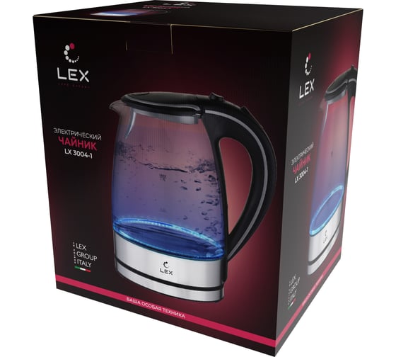 Электрический чайник LEX Lx 3004-1, черный LX3004-1