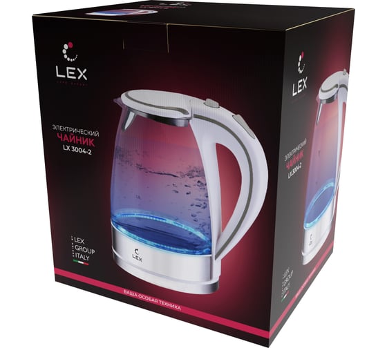 Электрический чайник LEX Lx 3004-2, белый LX3004-2