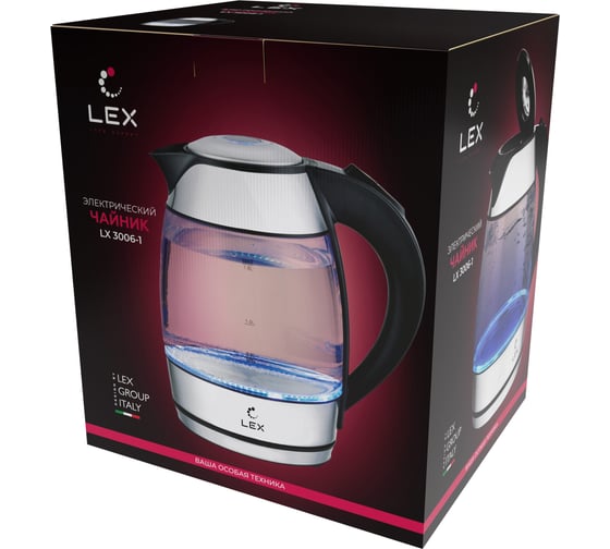 Электрический чайник LEX Lx 3006-1, черный LX3006-1