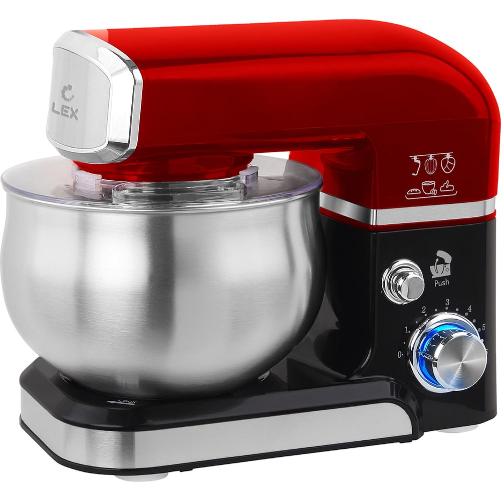 Миксер планетарный lxmx 4134( красный +черный) Lex LXMX4134 - выгодная ...