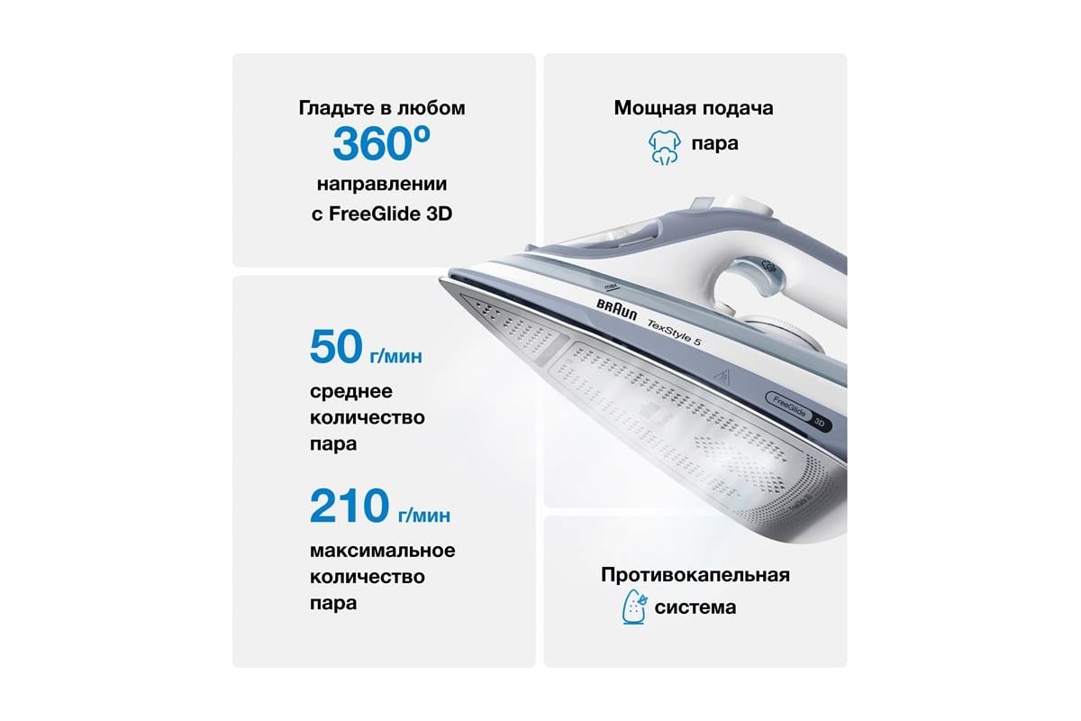Утюг Braun SI5078GY 0127406003 - выгодная цена, отзывы, характеристики ...