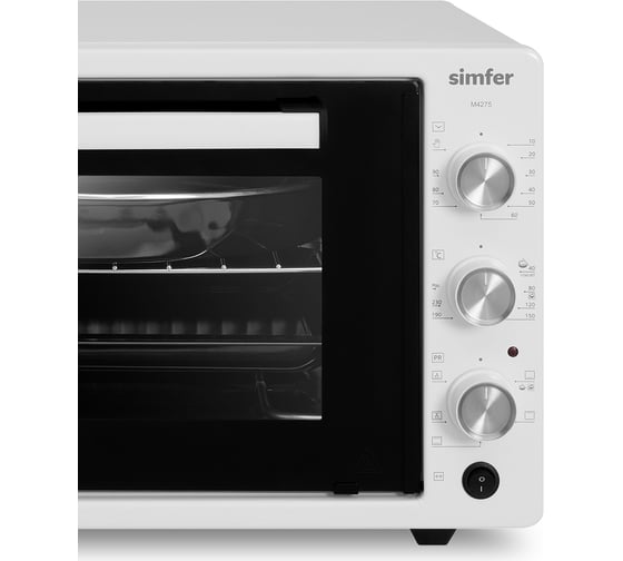 Мини-печь SImfer 6 режимов, конвекция, двойное стекло, цвет белый M4275