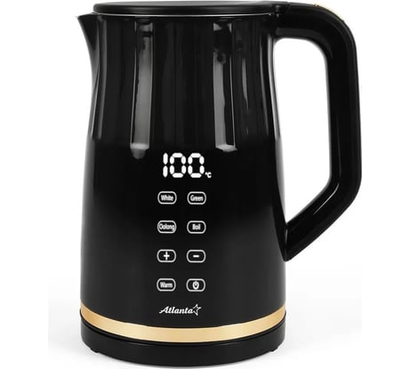 Электрический двухстенный чайник Atlanta ATH-2536 black