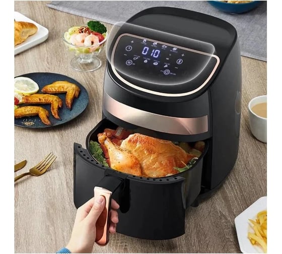 Аэрогриль Deerma Air Fryer Black 1000 W, 3 л, 8 программ DEM-KZ100