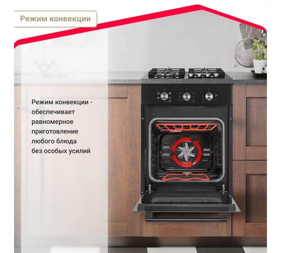 Электрический духовой шкаф SImfer 5 режимов работы, конвекция B4EB16070