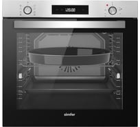Электрический духовой шкаф SImfer 9 режимов работы, конвекция, гриль, серая B6EM69070
