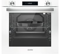 Электрический духовой шкаф SImfer 9 режимов работы, конвекция, гриль, таймер, белое стекло B6EC69070