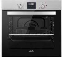 Электрический духовой шкаф SImfer 9 режимов работы, конвекция, гриль, таймер, серая B6EM59070