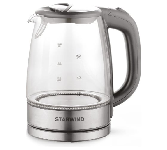 Чайник STARWIND SKG2315 1.7 л 2200Вт серый/серебристый стекло 1204664