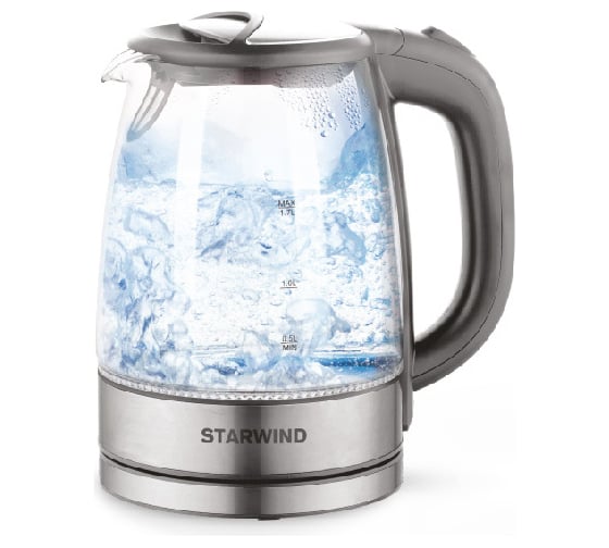 Чайник STARWIND SKG2315 1.7 л 2200Вт серый/серебристый стекло 1204664