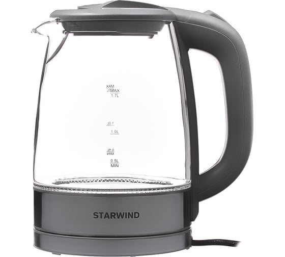 Чайник STARWIND SKG2315 1.7 л 2200Вт серый/серебристый стекло 1204664