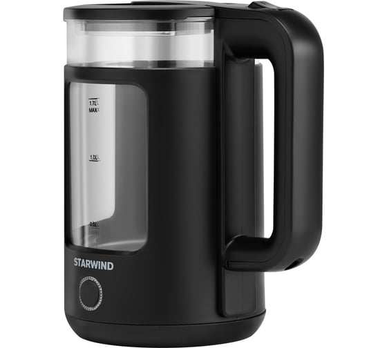 Чайник STARWIND SKG1053 1.7 л 1800Вт черный стекло 1639037