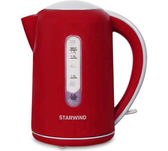 Чайник STARWIND SKG1021 1.7 л 2200Вт красный/серый пластик 1432725