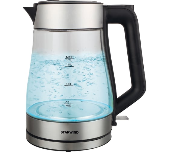 Чайник STARWIND SKG5032 1.7 л 2200Вт черный стекло 1905861 1