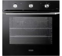 Многофункциональный электрический духовой шкаф DeLonghi nsm 7nl ppp rus, 60 см, черный, телескопические направляющие, паровая система очистки, 3 стекла дверцы К000000000135