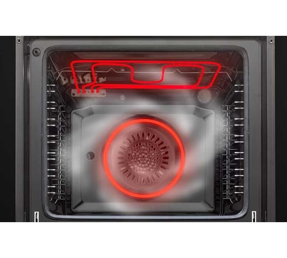 Многофункциональный электрический духовой шкаф DeLonghi nsm 11 xl rf rus, 60 см, черный, телескопические направляющие, 3 стекла дверцы, паровая система очистки К000000000131
