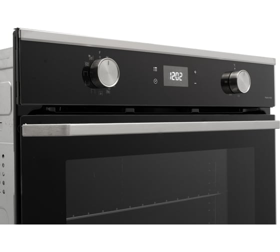 Многофункциональный электрический духовой шкаф DeLonghi nsm 11 nl rus, 60 см, черный, конвекция, поддержка паром, телескопические направляющие К000000000136