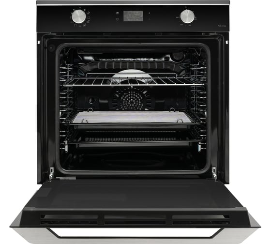 Многофункциональный электрический духовой шкаф DeLonghi nsm 11 nl rus, 60 см, черный, конвекция, поддержка паром, телескопические направляющие К000000000136