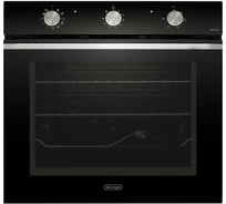 Многофункциональный электрический духовой шкаф nsm 7 nl rf rus, 60 см, черный, конвекция, телескопические направляющие, паровая система очистки, 3 стекла дверцы DeLonghi К000000000137