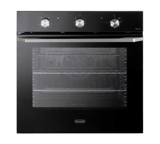 Многофункциональный электрический духовой шкаф DeLonghi nsm 7bl ppp rus, 60 см, белый, конвекция, телескопические направляющие, 3 стекла дверцы К000000000134
