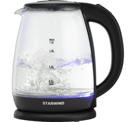 Чайник STARWIND SKG1055 1.8 л 1800Вт черный стекло 1639043 1