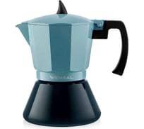 Гейзерная кофеварка VENSAL 3202VS-GN 6 чашек, материал алюминий, подходит для индукции, цвет зеленый VS3202GN