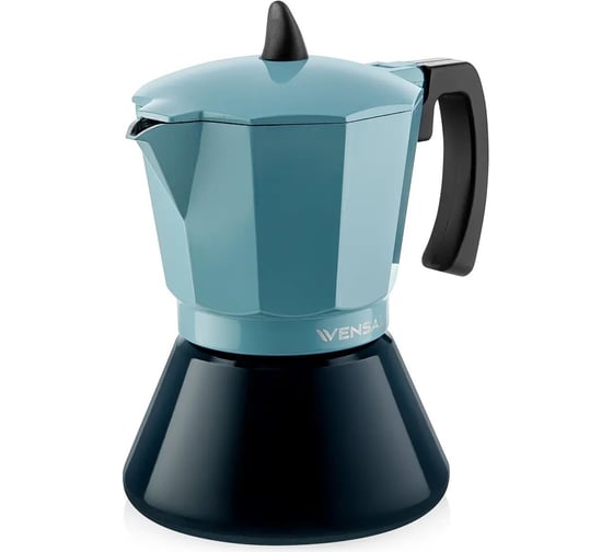 Гейзерная кофеварка VENSAL 3202VS-GN 6 чашек, материал алюминий, подходит для индукции, цвет зеленый VS3202GN