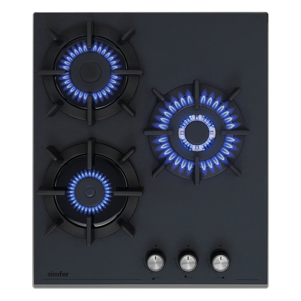 Газовая варочная поверхность SImfer газ-контроль, wok конфорка, серое ...