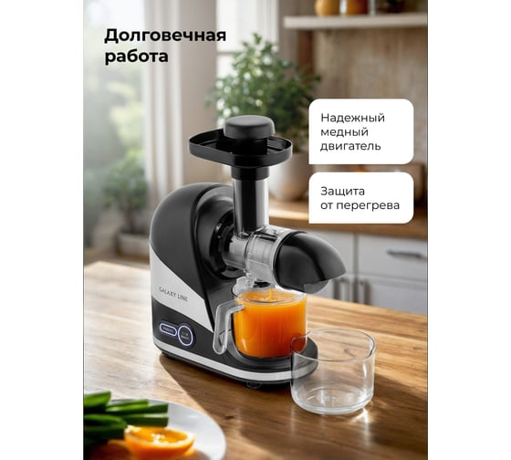 Шнековая соковыжималка Galaxy Line gl 0817 200 Вт, 7020708170