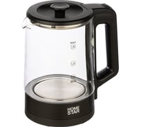 Чайник Homestar hs-1008 1.8 л, стекло, черный 107010
