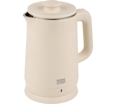 Чайник Homestar hs-1006 1.8 л, бежевый, двойной корпус 107004