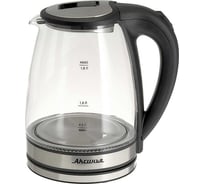 Чайник Аксинья КС-1019 корпус из жаропрочного стекла, 1,8 л, 1500 Вт, черный Р1-00016676